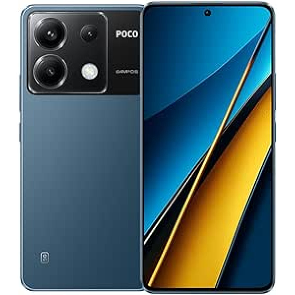 Xiaomi POCO X6 5G Smartphone, 12GB RAM, 256GB ROM, Snapdragon® 7s Gen 2, 16.67 inch, 1.5K Flow AMOLED, 120Hz, Camera 64MP, 5000mAh, 67W, Blue [Global Version]