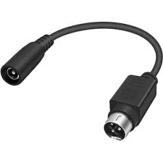 Duttek nuolatinės srovės iki 3 kontaktų maitinimo kabelis, 5,5 x 2,1 mm DC, 3 kontaktų kištukinis adapterio kabelis, skirtas DVR, terminis brūkšninių kodų spausdintuvas, LCD televizorius, 15 cm