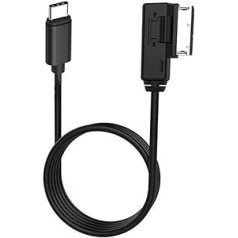 JETSTAR suderinamas su Audi Volkswage AMI į USB C TIEKIMO laidu, MDI MMI Type C automobiliniu adapteriu, skirtu Pixel 2 XL HTC U11 U12 + Moto Z2 S9 S8 Note 8 LG