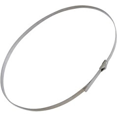 AERZETIX - C42147 - Set of 10 - Metal Cable Ties - Stainless Steel - Acid Resistant - 4.6 mm x 520 mm 52 cm