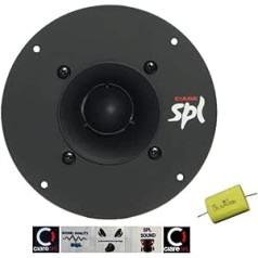 1 CIARE SPL CT382 Super Tweeter with 200 Watt RMS and 400 Watt Max with 15 cm Diameter 105 dB Sensitivity, 1 Piece + Capacitor and 5 Free Stickers