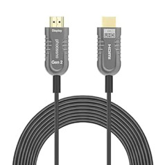 phoossno Gen 2 Certified 8K Fibre Optic HDMI 2.1 Cable Ultra High Speed HDMI Cable 48Gbps 33ft 10m HDR eARC HDCP2.2 2.3 Supports 4K 120Hz 8K60Hz Compatible with PS5 Xbox RTX3080/3090/LG C9/B9