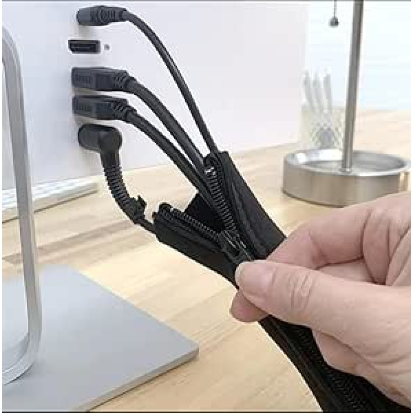 Kabel-Organizer für den Schreibtisch, 1,6 m, aus Neopren.