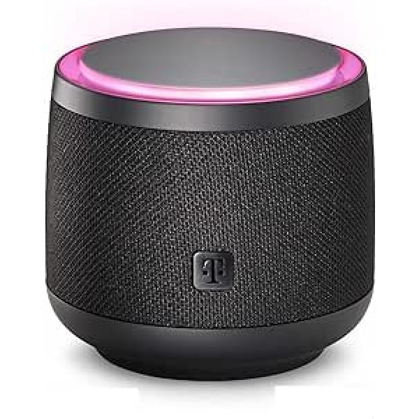 Deutsche Telekom Speaker der Telekom in Schwarz | smarte Sprachsteuerung per WLAN über Lautsprecher zur Steuerung von MagentaTV & SmartHome | integrierter Spachdienst Alexa