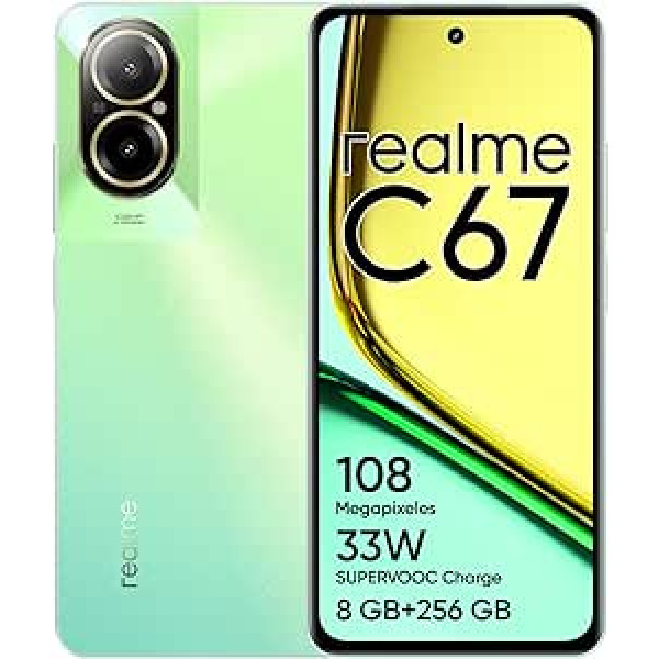 realme C67 8+256GB Android viedtālrunis 108MP 3x sensora tālummaiņas AI kamera, Snapdragon® 685 6nm Full HD 6,72