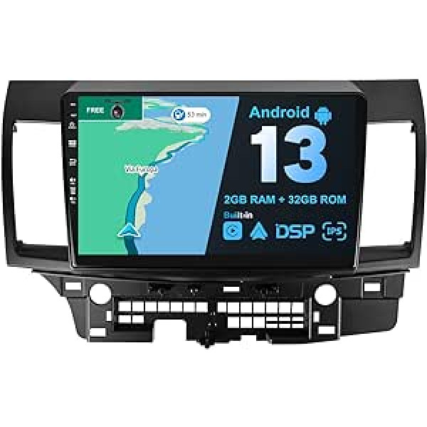 JOYX Android 12 automašīnas radio, kas piemērots Mitsubishi Lancer (2010-2016) - GPS 2 DIN - atpakaļskata kamera bez maksas - [2G + 32G] - 10,1 collas - atbalsta DAB stūres vadību 4G WiFi BT5.0 Mirrorlink Carplay