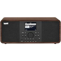 Imperial DABMAN i205 Stereo Speakers, DAB+/DAB/FM/Internet Radio, Spotify Connect, USB, WLAN), Colour: Wood Effect