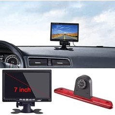 Automašīnas jumta bremžu gaismas atpakaļgaitas kamera krāsu kamera parkošanās kamera atpakaļgaitas sistēma + 4,3 collu TFT LCD monitors Peugeot Expert 2007-2016/Fiat Scudo 2007-2016/Citroen Jumpy 2007-2016