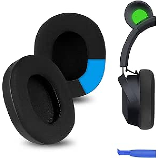 Geekria Sport Cooling Gel rezerves ausu spilventiņi priekš Razer Kraken Kitty V2 Pro, Barracuda, Barracuda X Austiņas, Ausu spilventiņi, Austiņu austiņas, Ausu spilventiņi, Ausu uzlikas, Remonta daļas (melnas)