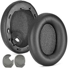 Yaowanguan Earpads rezerves ausu spilventiņi priekš Sony WH-1000XM4 austiņām proteīna ādas melna klipsi WH1000XM4 ausu spilventiņi ar putām, 1 pāris