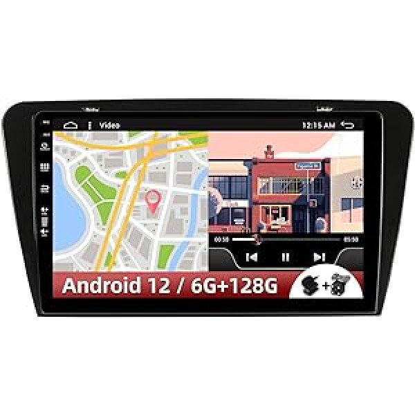 10 collu Android 12 automašīnas radio priekš Skoda Octavia 3 A7 2013-2018, GPS radio ar satelīta navigācijas sistēmu Carplay Android automašīna atbalsta stūres vadību Bluetooth Mirrorlink FM AM RDS 360 kameru