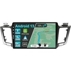 JOYX Android 12 automašīnas radio, kas piemērots Toyota RAV4 (2013-2018) - [4G+64G] - Iebūvēts DSP/Carplay/Android Car - Atpakaļgaitas kameras mikrofons bez maksas - 10,1 collas - Ar stūres vadību 4G WiFi Bluetooth 5.0