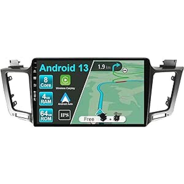 JOYX Android 12 automašīnas radio, kas piemērots Toyota RAV4 (2013-2018) - [4G+64G] - Iebūvēts DSP/Carplay/Android Car - Atpakaļgaitas kameras mikrofons bez maksas - 10,1 collas - Ar stūres vadību 4G WiFi Bluetooth 5.0