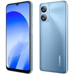 Blackview A52 Android 12 mobilais tālrunis bez līguma, 6,5 collu Waterdrop ekrāns, astoņkodolu 2 GB 32 GB (512 GB ārējais SD), 13 MP + 5 MP, viedtālrunis ar divām SIM kartēm, akumulators 5180 mAh, sejas atbloķēšana un pirkstu nospied