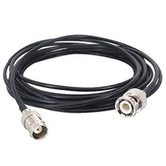 BOOBRIE BNC Male to Female Bulkhead Mount Coaxial Cable BNC Male to BNC Female HD Video Cable RG174 3M for CCTV Broadcast Video Security Camera SDI Cable