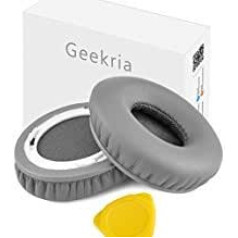 Geekria QuickFit Protein Leder Ohrpolster Ersatz für B SoloHD On-Ear Kopfhörer, Ohrpolster, Earpols Repalcement (grau)