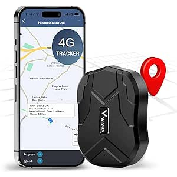 4G GPS izsekotājs pretaizdzīšanas GPS lokators 5000 mAh IP65 ūdensizturīgs reāllaika izsekošana ar vibrācijas motora magnētisko uzlādi ar bezmaksas lietotni bez abonēšanas automašīnām, kravas automašīnām, velosipēdiem