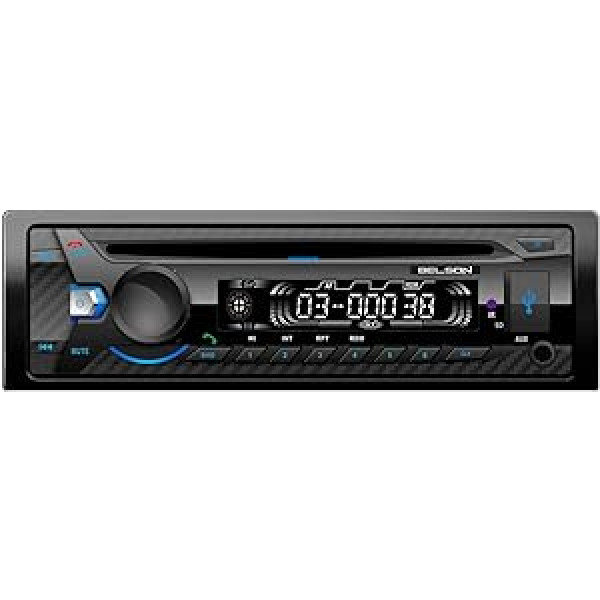 Belson BS-12142BTW CD/MP3 FM radio | Jauda 4 x 40 W | USB | SD | Bluetooth brīvroku komplekts | MP3 atskaņotājs | Fiksēta priekšpuse