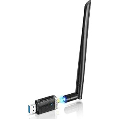 EDUP AC1300M WLAN Stick USB 3.0 WLAN adapteris 6dBi noņemama antena 802.11 AC Dual Band (5GHz 867Mbps + 2,4GHz 400Mbit/s) Tīkla sargspraudnis atbalsta Wi-Fi tīklāju galddatoram klēpjdatoram Windows/Mac OS