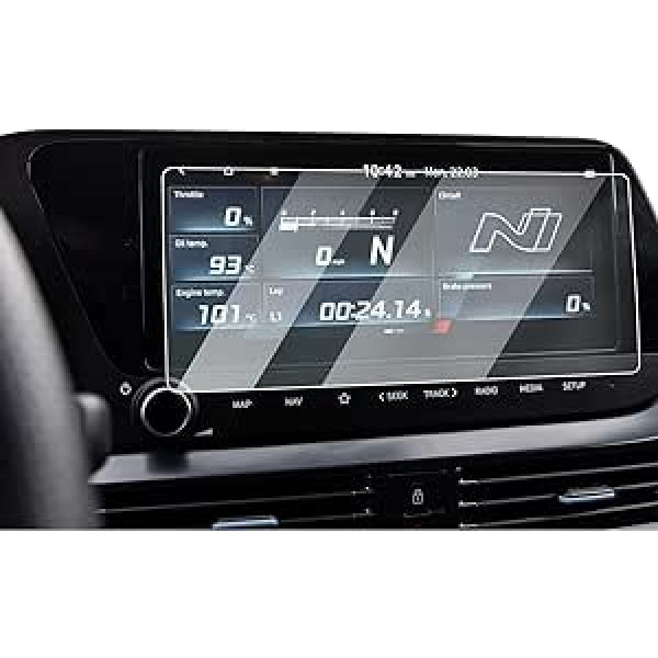 YEE PIN 10,25 collu ekrāna aizsargs, kas saderīgs ar Hyundai i20 BC3 2021 2022+ navigācijas aizsargplēvi GPS navigācijas plēve 9H rūdīta stikla i20 aizsardzība pret skrāpējumiem