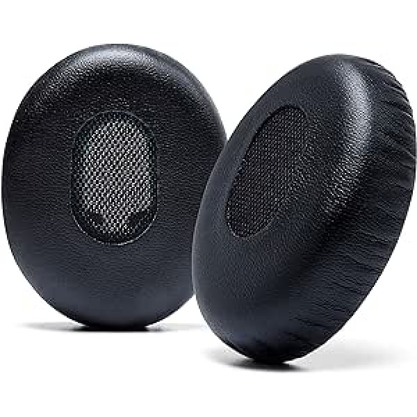 WC Wicked spilveni rezerves ausu spilventiņi Bose QuietComfort 3 — īpaši izturīga āda, mīkstākas atmiņas putas, īpaši biezs — savietojams ar Bose QC3 ON-Ear austiņām | Melns