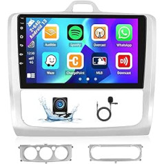 OiLiehu 2+64G Android 13 auto radio priekš Ford Focus MK2 Exi MT 2004-2011 bezvadu Apple Carplay Android Car 9 collu auto radio ar ekrānu Atbalsta Navi Bluetooth GPS WiFi FM RDS EQ HiFi + atpakaļgaita