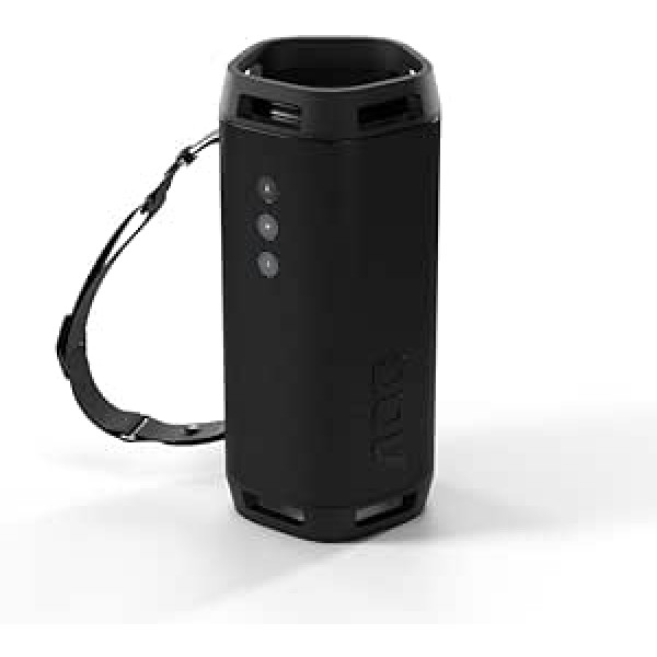 AOC O2 Bluetooth skaļrunis, plaša stereo skaņa, 65 W izejas jauda, integrēts mikrofons, USB audio, 24 stundu akumulatora darbības laiks, IP67 ūdensizturīgs, Bluetooth 5.3 un daudzpunktu, melns