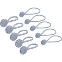 piegādes karte Magnetische Kabel-Clips, 10,9 cm x 1,5 cm, grau, magnetische Kabelbinder, wiederverwendbar, für Zuhause, Küche, Büro, 10 Stück