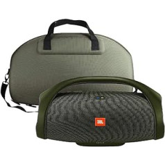 Cietais Eva Travel Black aizsargmaciņš JBL Boombox pārnēsājamam Bluetooth skaļrunim no Hermitshell (Army Green)