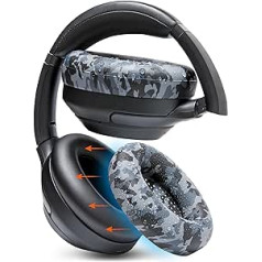 WC SweatZ XM3 aizsargājošie austiņu ausu vāciņi Sony WH1000XM3 no WC | Savietojams tikai ar Sony XM3 Over Ear Headphones | Noturīgs pret sviedriem un viegli mazgājams | Melns Camo