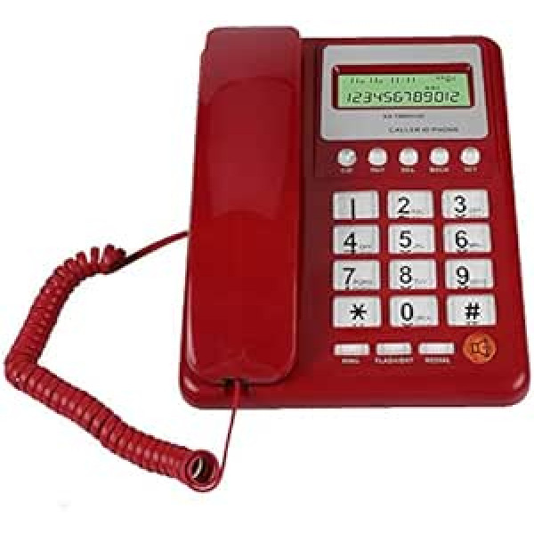 VBESTLIFE Corded Phone with Caller ID, DTMF/FSK Redial Wired Desktop Phone Landline Phone for Home Hotel Office with Speaker, Display