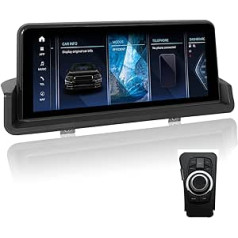 Android 12 automašīnas stereo 10,25 collu Blue Ray pretatspīduma ekrāns BMW 3. sērijas E90 E91 E92 E93 2005.–2012. gads ar iDrive, Qualcomm 8 Core 4+64 GB atbalstu bezvadu Carplay, globālie laikapstākļi