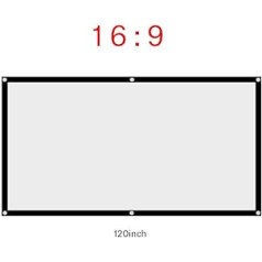 Tosuny 60–120 collu 16:9 pārnēsājams projekcijas ekrāns, salokāms, nesaburzīts projektora aizkaru ekrāns, divpusēja projekcija mājas kinozālei un āra kinozālei (120 collas)