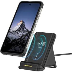 Ulefone Armor 23 Ultra 50w bezvadu uzlādes statīvs WCS01 Armor 23 Ultra WCS01 50W ar gaisu dzesējams bezvadu uzlādes statīvs melns