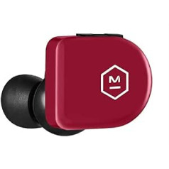 MW07 GO True bezvadu austiņas, sporta bezvadu austiņas, troksni slāpējošas austiņas, ausīs ievietojamas Bluetooth austiņas ar mikrofonu, bezvadu austiņas — ugunssarkanas