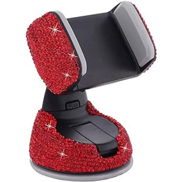 ihreesy Bling Rhinestone mobilā tālruņa turētājs, 360 grādos rotējošs Diamond Glitter mobilā tālruņa turētājs, automašīnas ventilācijas paneļa turētājs, savietojams ar viedtālruni 12 7 7 Plus Galaxy S8 Plus 4-6.2