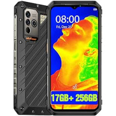 Ulefone Power Armor 19T Outdoor Mobile Phone (2023) 17GB + 256GB 60X Super Microscope Function 9600mAh akumulators, 108MP + 16MP kamera 6,58 collu FHD+ ar termoattēlveidošanas kameru, Android 12, 4G dubultā SIM karte