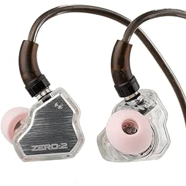 LINSOUL 7Hz x Crinacle Zero:2 in-ear monitors, atjaunināts 10 mm dinamiskais draiveris IEM, vadu austiņas, spēļu austiņas, ar OFC IEM kabeli mūziķiem (sudrabs)