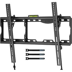 BONTEC TV Wall Mount for 37-86 Inch LED LCD OLED Plasma Flat & Curved TVs, Tilting TV Mount for TVs up to 75 kg, Max. VESA 600 x 400 mm, Spirit Level and Cable Tie Included