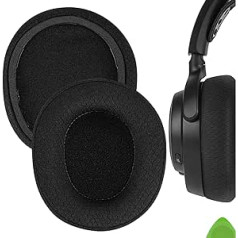 Geekria Comfort Mesh auduma nomaiņas ausu spilventiņi priekš SteelSeries Arctis Nova Pro bezvadu austiņu ausu spilventiņi, austiņu ausu spilventiņi, ausu kausu remonta daļas (melnas), (EJZ318-02)