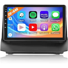 CAMECHO 2G + 32G Android 11 automašīnas radio ar satelīta navigācijas ierīci Ford Fiesta 2009-2014, dubultā DIN radio 9 collu ekrāns, ar Carplay Android Car RDS FM HiFi Bluetooth + atpakaļgaitas kameru