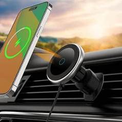 Magnetinis automobilio laikiklis su įkrovimo funkcija 15 W mobiliojo telefono laikiklis Automobilinis įkrovimas Mag-Safe įkroviklis Automobilinis magnetinis belaidis įkroviklis automobilinis laikiklis