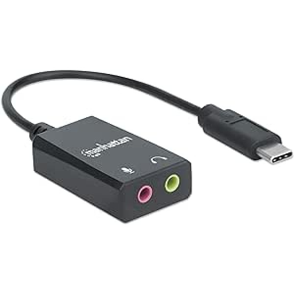 Manhetenas USB-C līdz 3,5 mm ligzdas audio adapteris