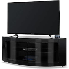 Homeology PANGEA Black Gloss Curved Corner TV Cabinet