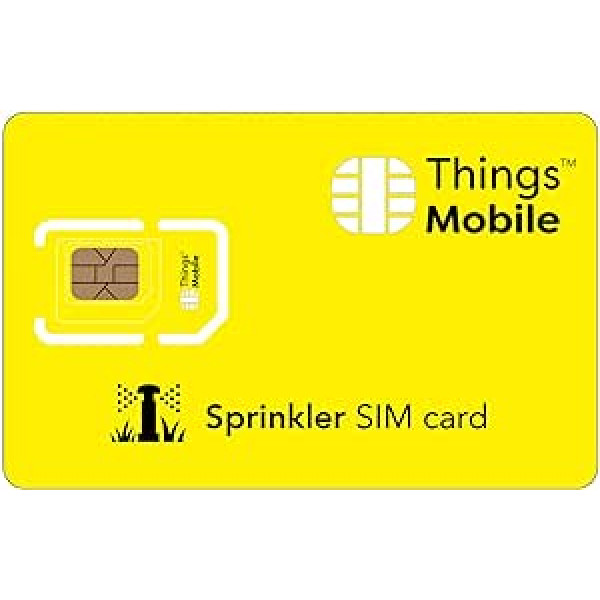 Daten-SIM-Karte für BEWÄSSERUNGEN — Things Mobile — mit weltweiter Netzabdeckung und Mehrfachanbieternetz GSM/2G/3G/4G. Ohne Fixkosten und ohne Verfallsdatum. 10 € Guthaben ieskaitot