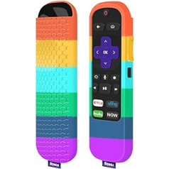 Aizsargmaciņš priekš Now TV tālvadības pults, aizsargājošs TCL Roku TV tvaika stienis 3600R38003900 silikons Roku ExpressPremiereVoice Cover tālvadības pults uzmavas turētājs Universāls Baterijas aizmugures nomaiņas apvalks