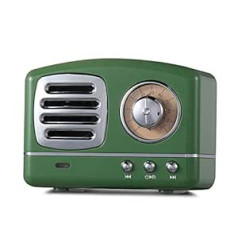 Vietējais atgriežas Bluetooth skaļrunis Retro bezvadu viedtālrunis Bass Audio Mini Creative Gift Green