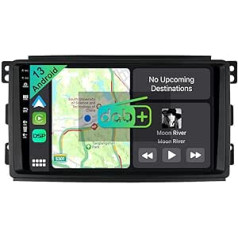 YUNTX [DAB-4G+64G] Android 12 automašīnas radio ierīcei Benz Smart Fortwo 451 (2005-2010) [Integrēts DAB+/CarPlay/Android Auto/DSP/GPS]-9 collu IPS 2.5D skārienekrāna mikrofons + kamera USB/MirrorLink/ Bluetooth 5.0