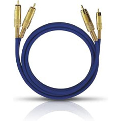 Oehlbach NF 1 stereo audio kabeļa ligzda, zila 1 m zila