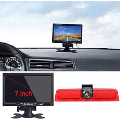 Atpakaļskata kamera Transporter + 7 collu TFT LCD ekrāns automašīnas monitors, bremžu gaismas automašīnas jumta atpakaļgaitas kameras komplekts priekš VW Caddy Life 2K Facelift III Box 2KA Estate Cross Maxi Tdi Third 3 2003-2014 Ražošanas gads